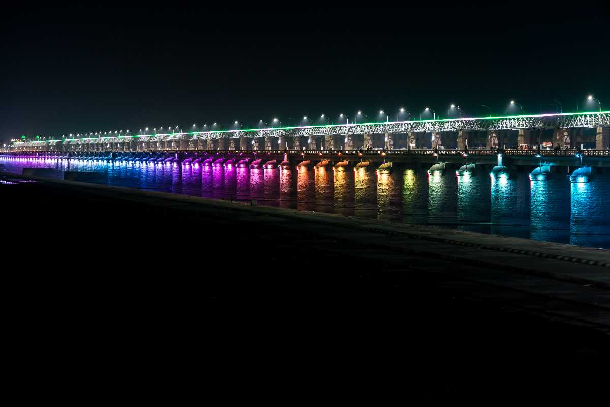 Night View Of Prakasam Barrage 20190116141200